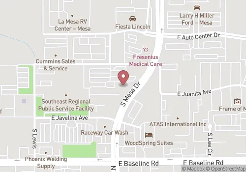 Maricopa County Vital Records - East Valley Office Map