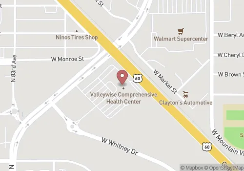 Maricopa County Vital Records - North West Valley Office Map