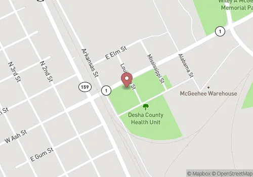 Desha County Health Unit - McGehee Map