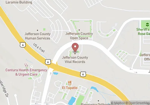Jefferson County Vital Records Map