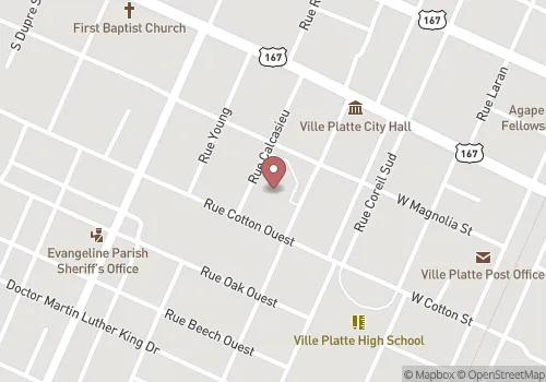 Evangeline Parish Clerk of Court Map