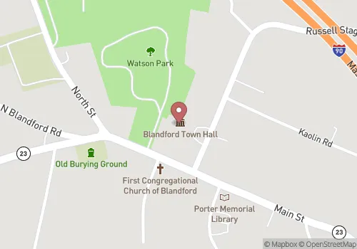 Blandford Town Hall Map