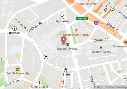 Boston City Hall Map