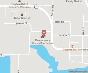 Montmorency County Clerk's Office Map