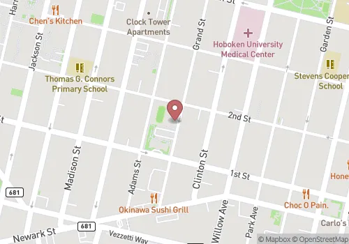 Hoboken City Registrar Map