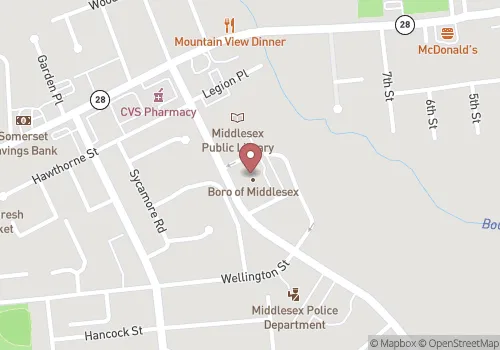 Middlesex Borough Registrar Map