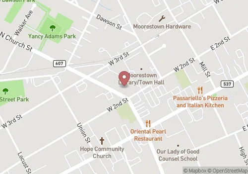 Moorestown Township Registrar Map