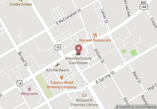 Granville County Register of Deeds Map
