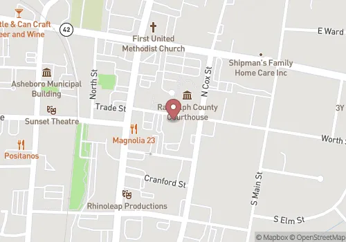 Randolph County Register of Deeds Map