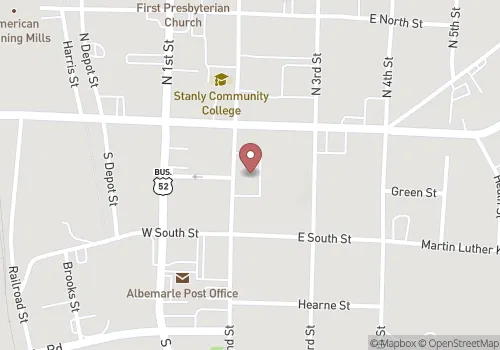 Stanly County Register of Deeds Map