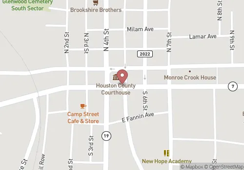 Houston County Vital Records Map