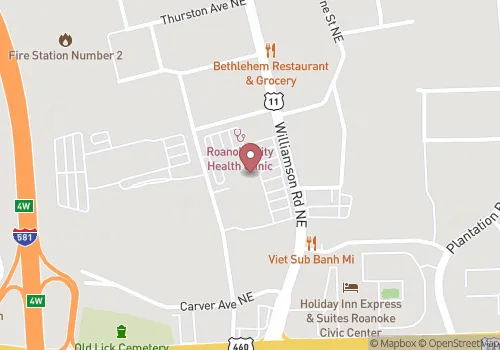 Roanoke City Health Department
 Map