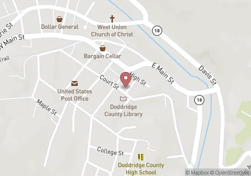 Doddridge County Courthouse Map