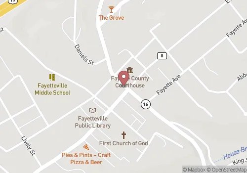 Fayette County Courthouse Map