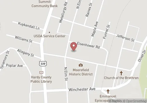 Hardy County Courthouse Map