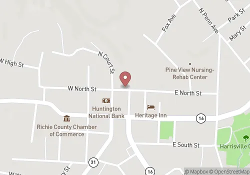 Ritchie County Courthouse Map