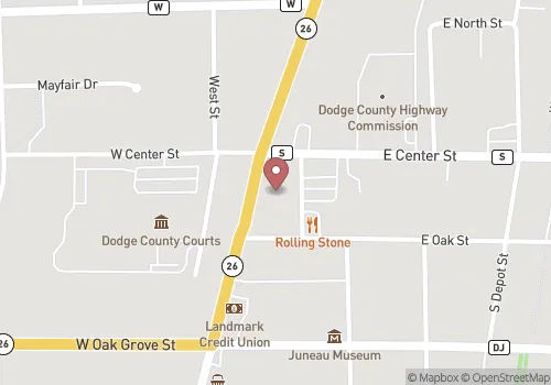 Dodge County Register of Deeds
 Map