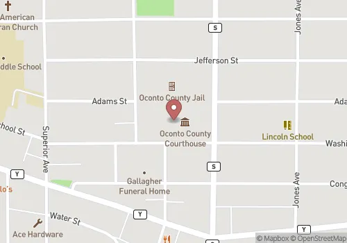 Oconto Register of Deeds Map